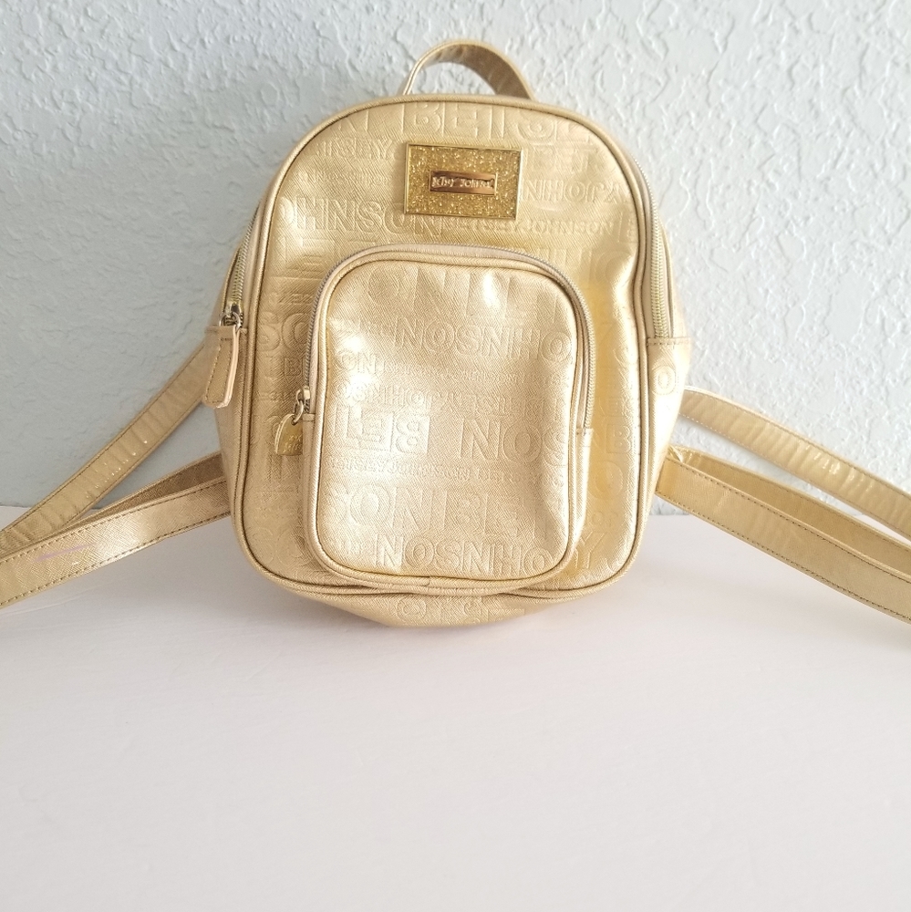 Gold Betsey Johnson Backpack